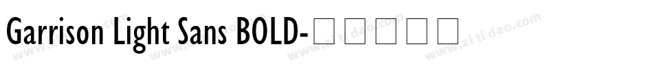 Garrison Light Sans BOLD字体转换